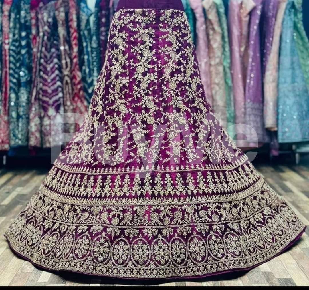 NET LEHENGA WITH CODING WORK