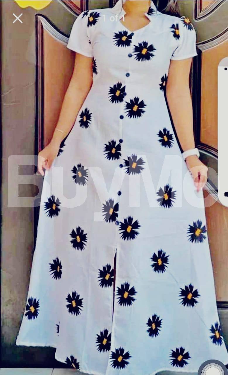 LONG FROCK - WHITE & BLACK