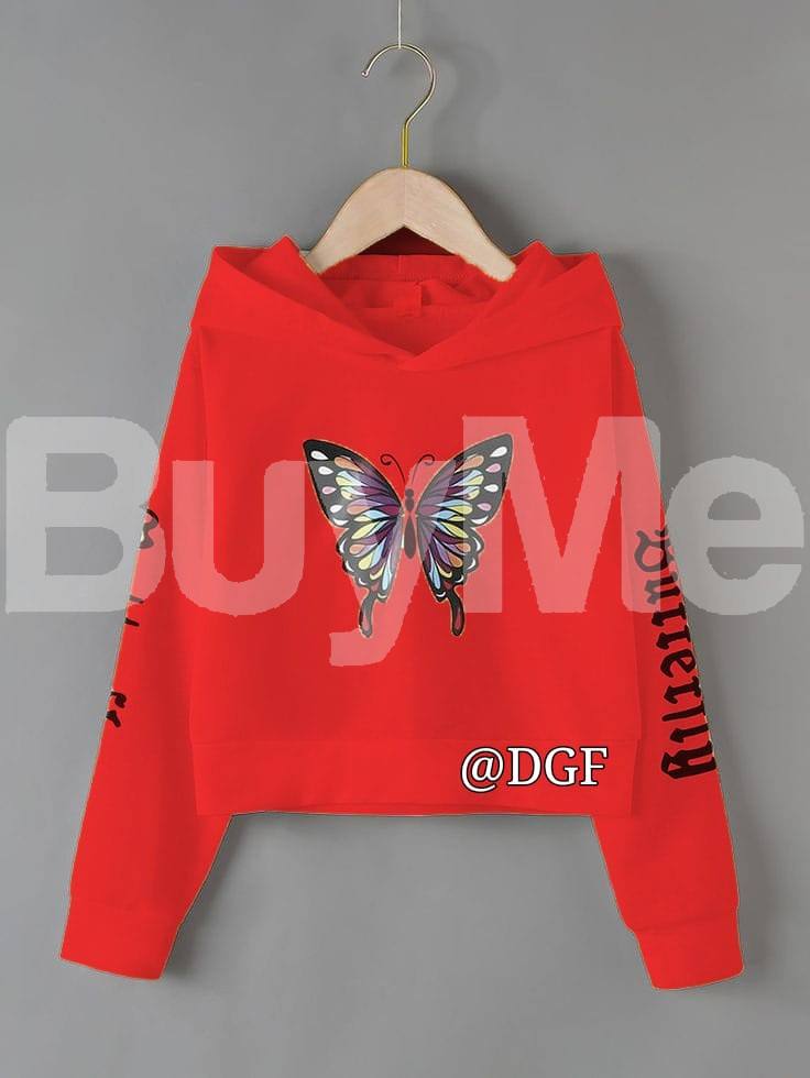 BUTTERFLY'S LADYS HOODY - RED