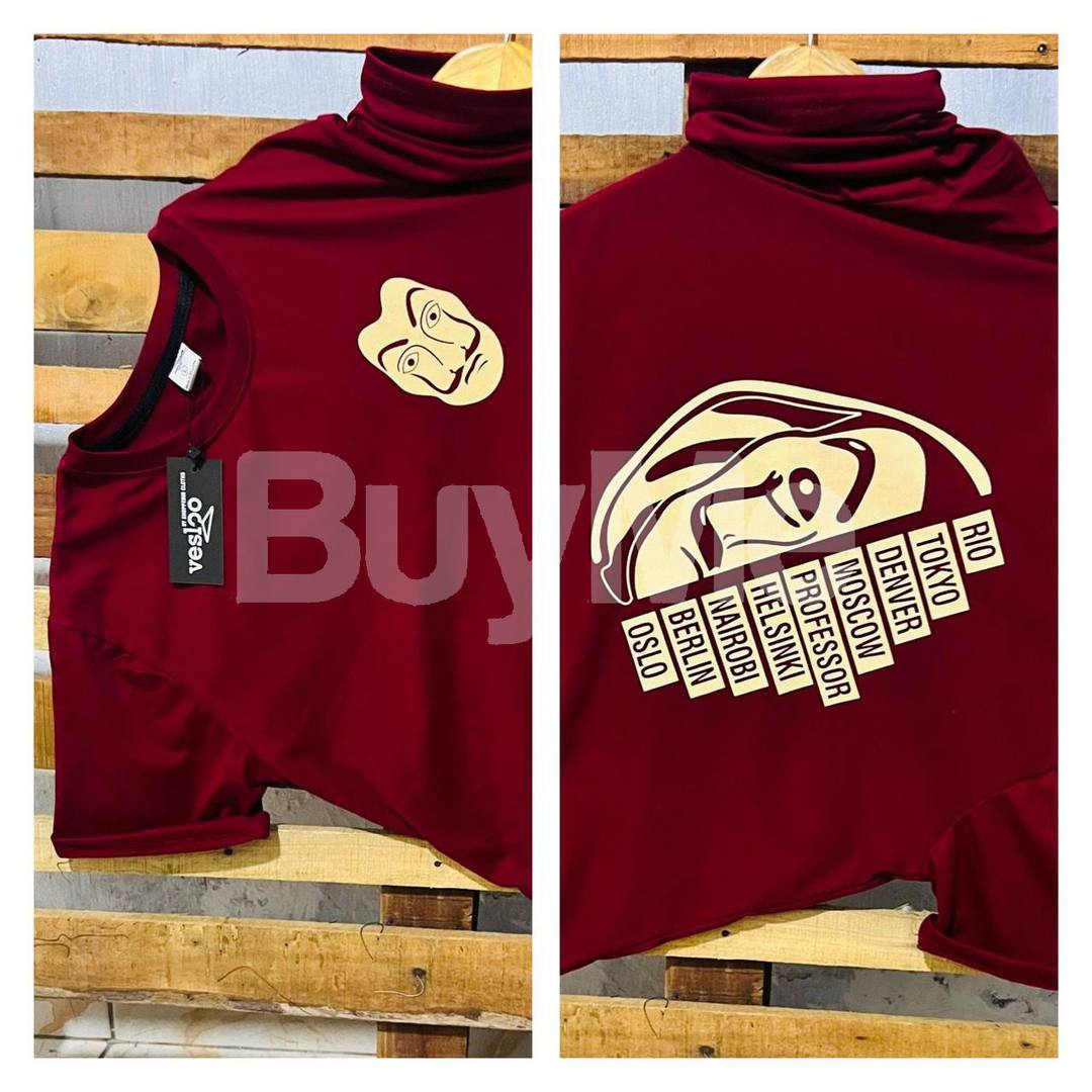 MAROON COLOUR VESLOO BRAND T-SHIRT
