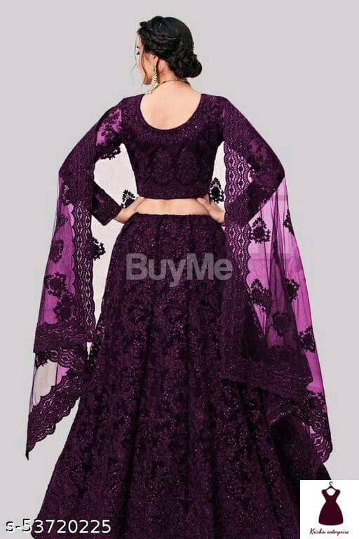 LEHENGA SET - DARK PURPLE