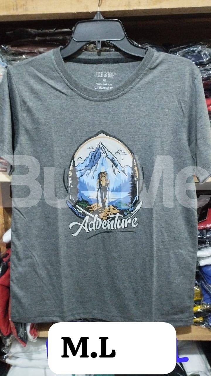 PREMIUM QUALITY COTTON CREW NECK UNISEX T- SHIRT - GREY
