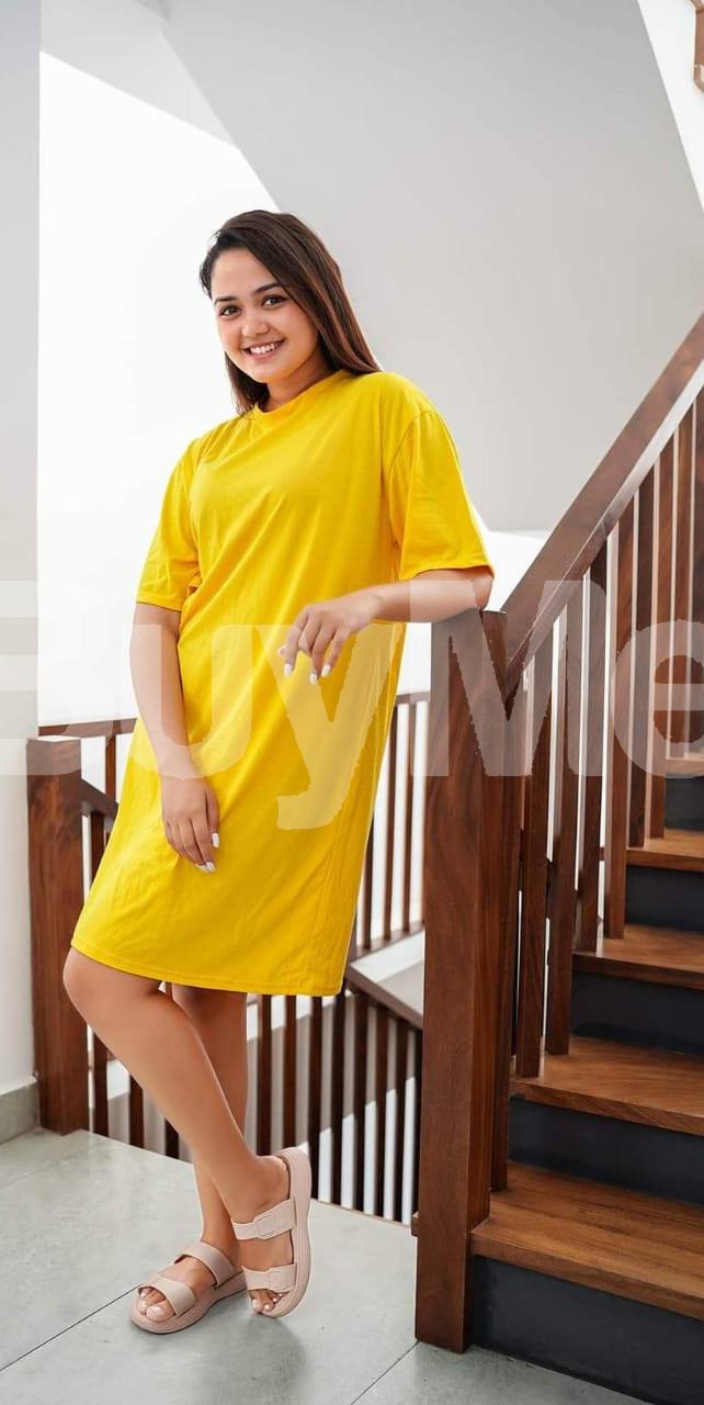 TSHIRT FROCK DESIGN - YELLOW