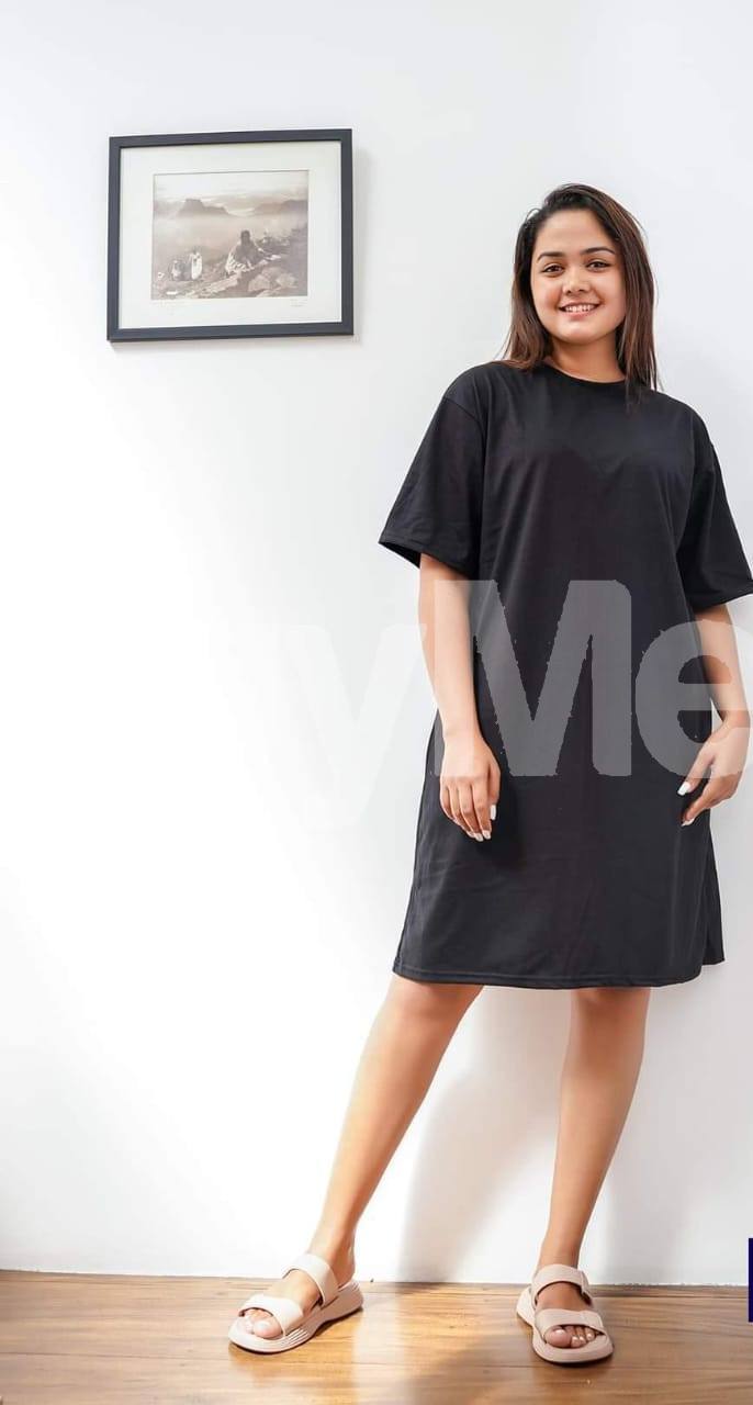 TSHIRT FROCK DESIGN - BLACK