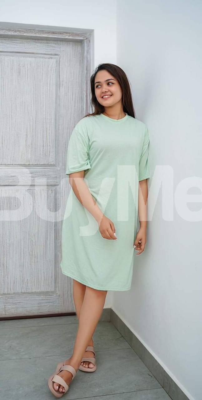 TSHIRT FROCK DESIGN - LIGHT GREEN