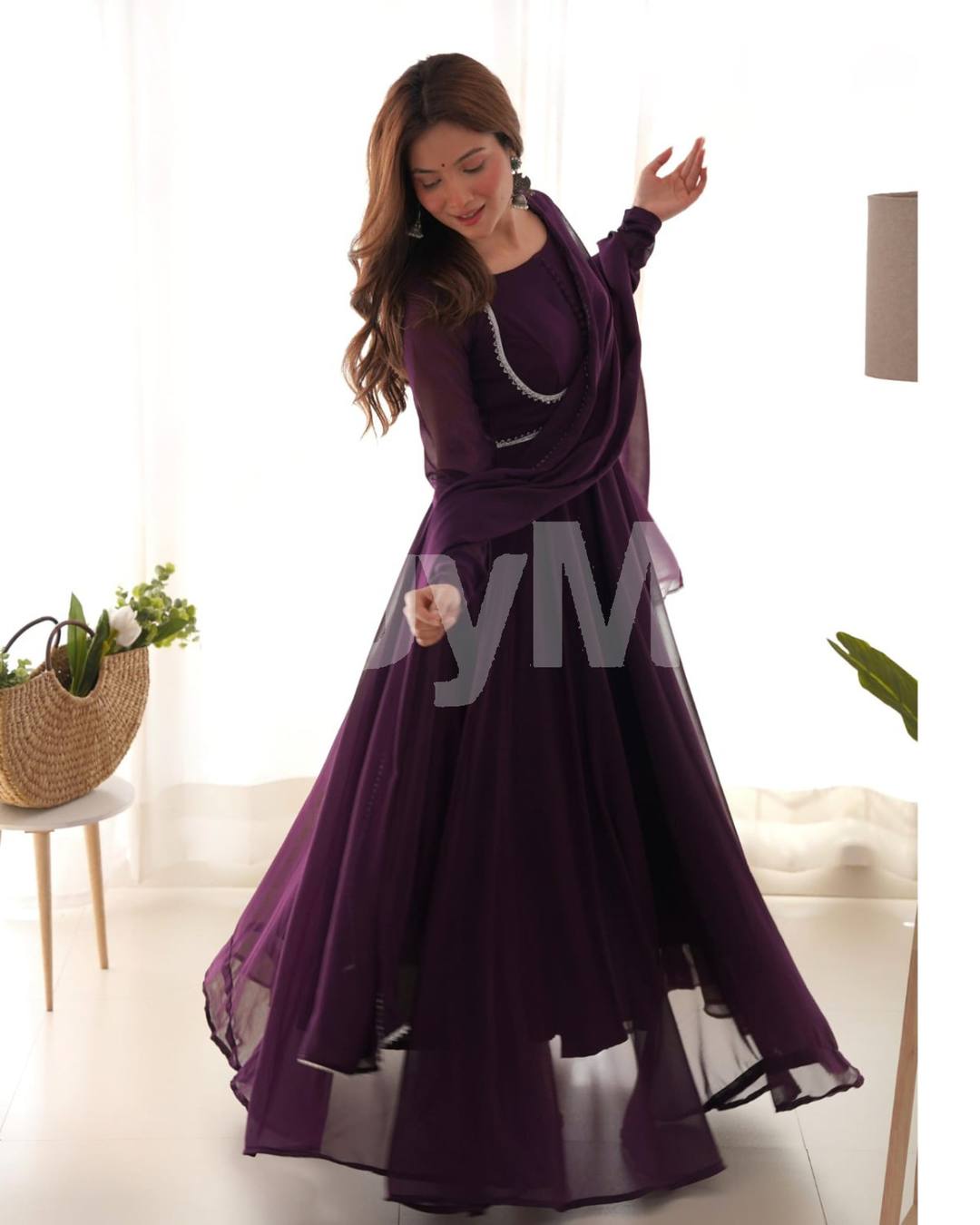 FASHIONABLE GOWN - PURPLE