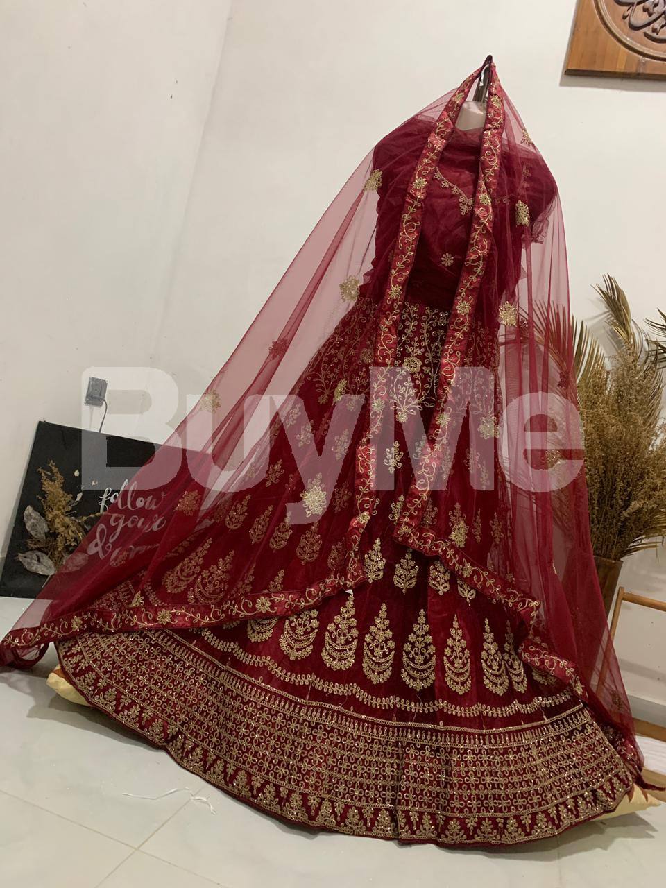 RED BRIDLE LEHENGA
