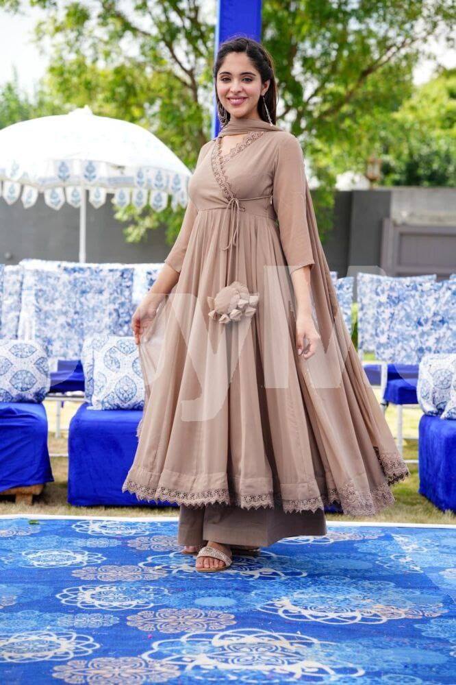 FLARED GOWN WITH DUPATTA