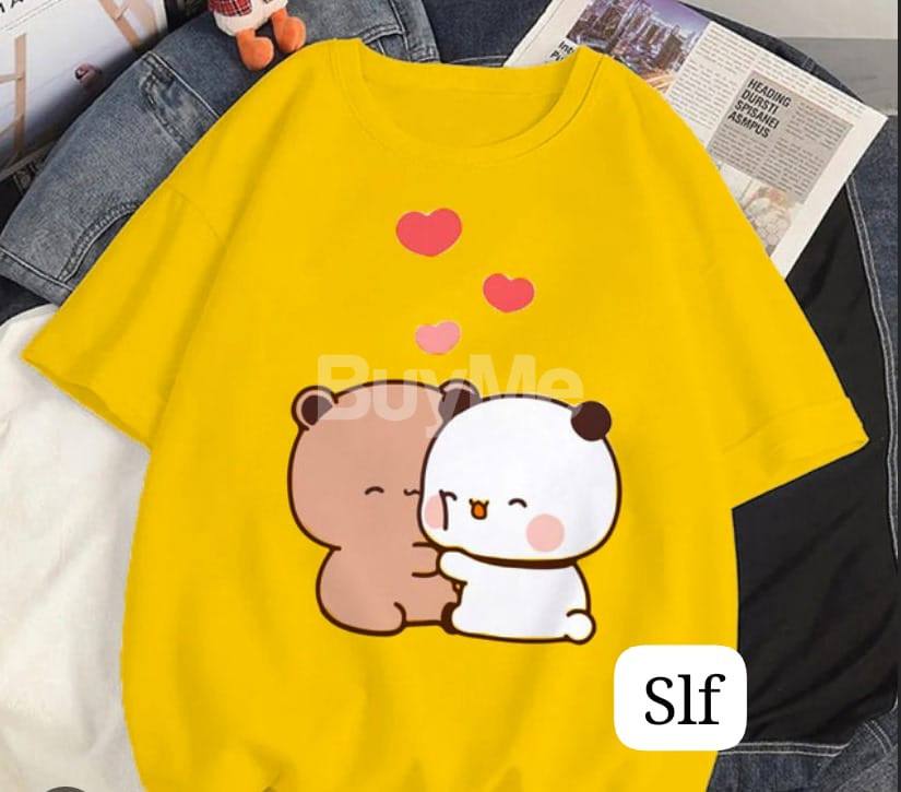 LADYS BAGGY T SHIRT - YELLOW