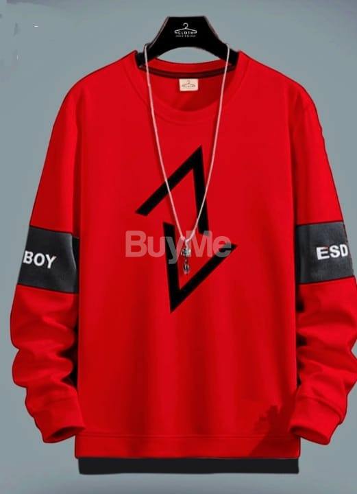 THICK LONG SLEEVED T-SHIRT -RED
