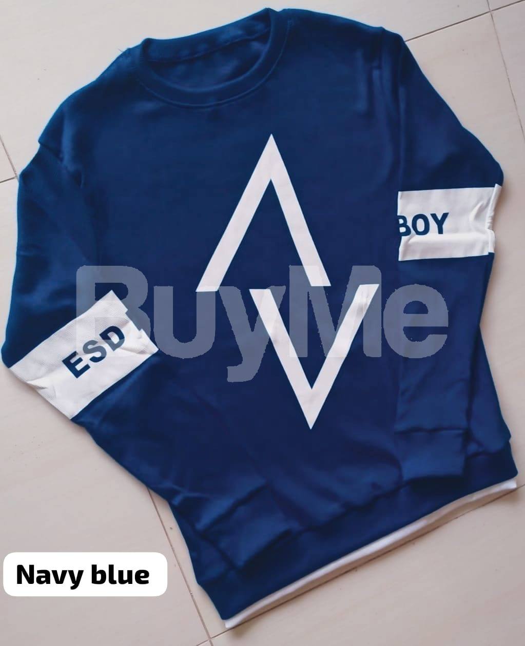 THICK LONG SLEEVED T-SHIRT -DARK BLUE