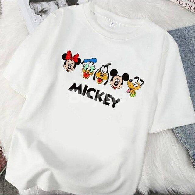 MICKY BAGGY UNISEX T SHIRT - WHITE