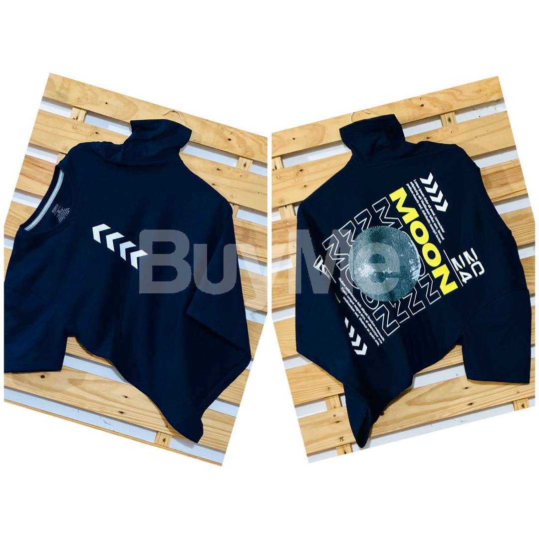 DOUBE SIDE PRINTED TSHIRTS - DARK BLUE