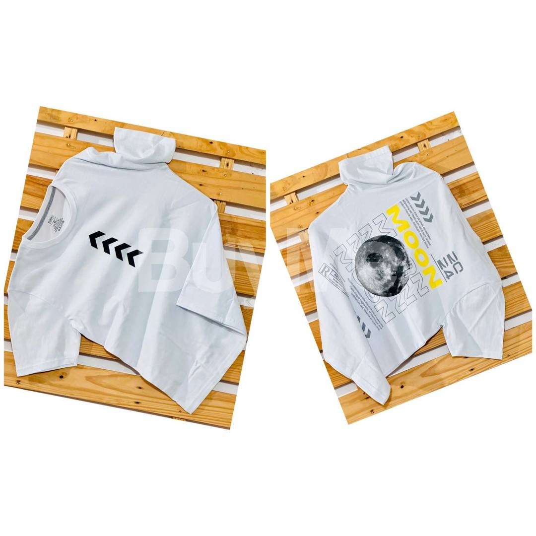 DOUBE SIDE PRINTED TSHIRTS - WHITE