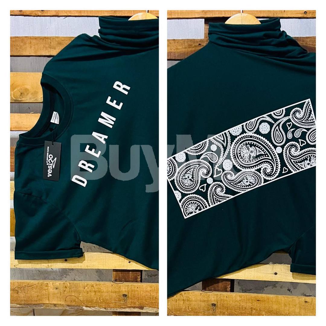 BACK SIDE PRINT T SHIRT - DARK GREEN