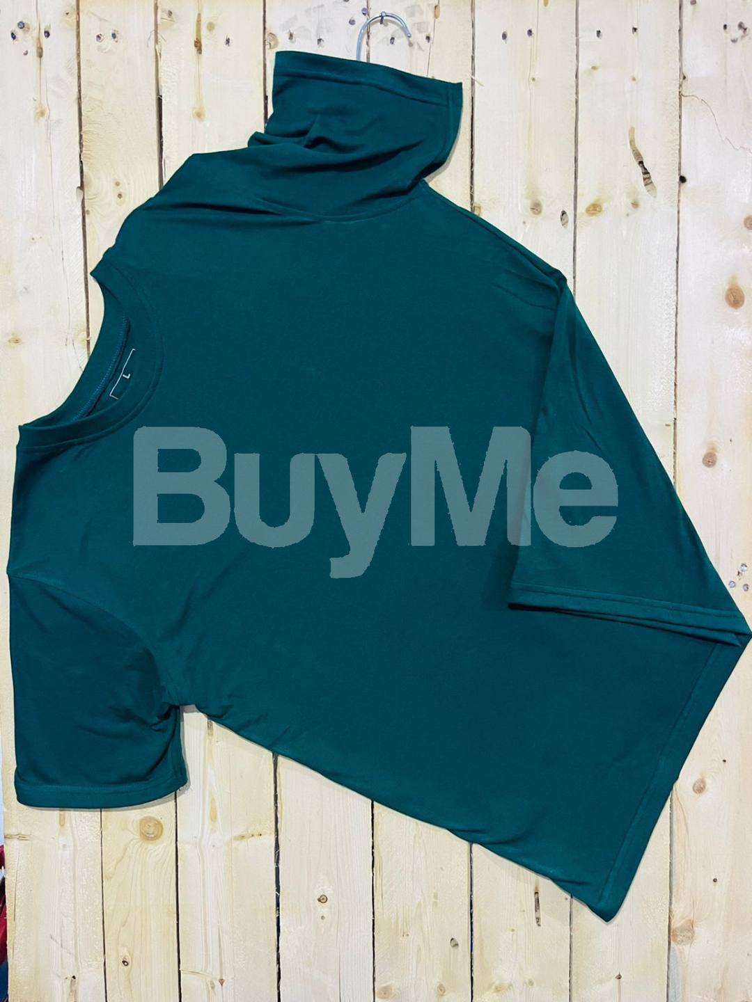 PLAIN UNISEX- CREW NECK T SHIRT - DARK GREEN