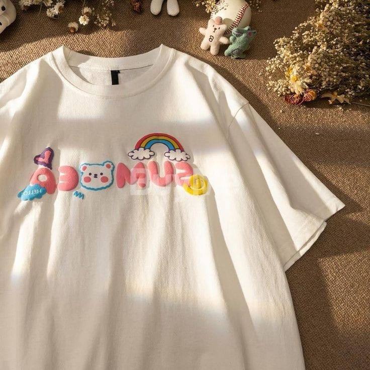 LADIES BAGGY T SHIRT - WHITE