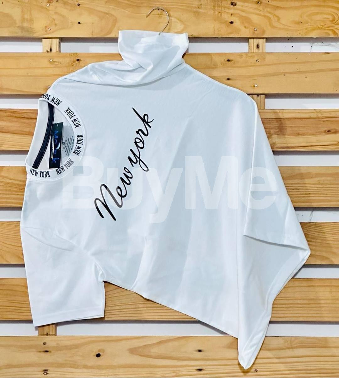 RIB PRINT T SHIRT GSM180 SINGLE GURSY - WHITE