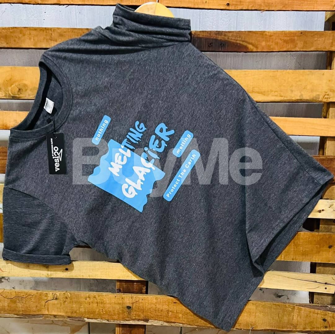 CREW NECK TSHIRTS - GREY COLOUR
