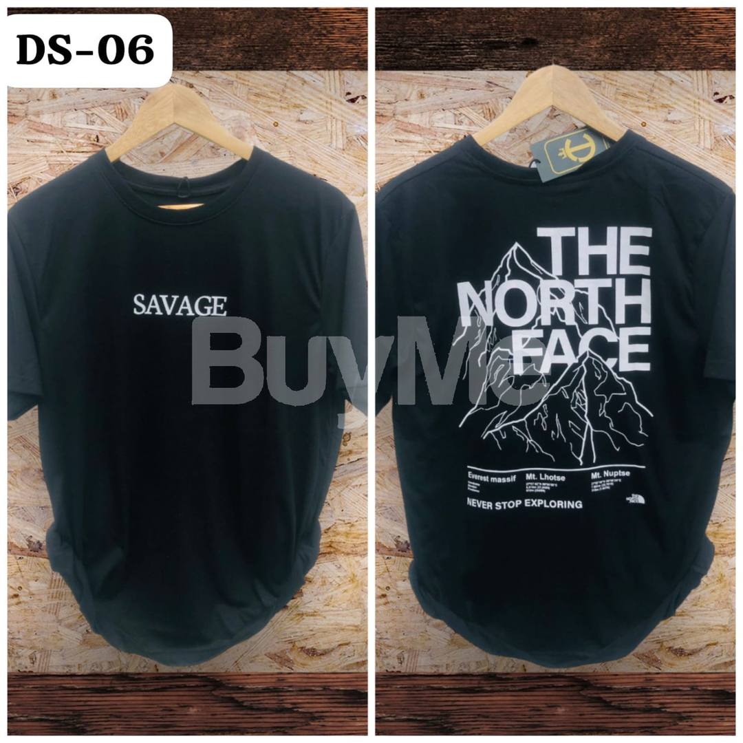 CREW NECK T SHIRT COLLECTION DOUBLE SIDE PRINT - BLACK