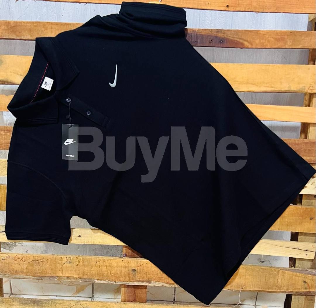 NIKE COLLAR TSHIRTS - BLACK