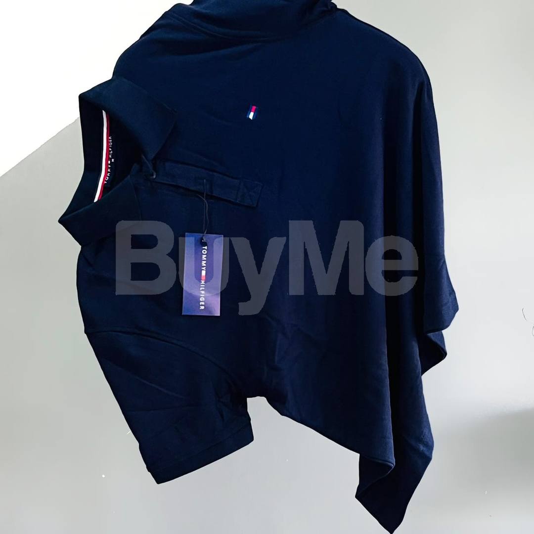 TOMMY BRAND COLLAR T-SHIRTS - DARK BLUE