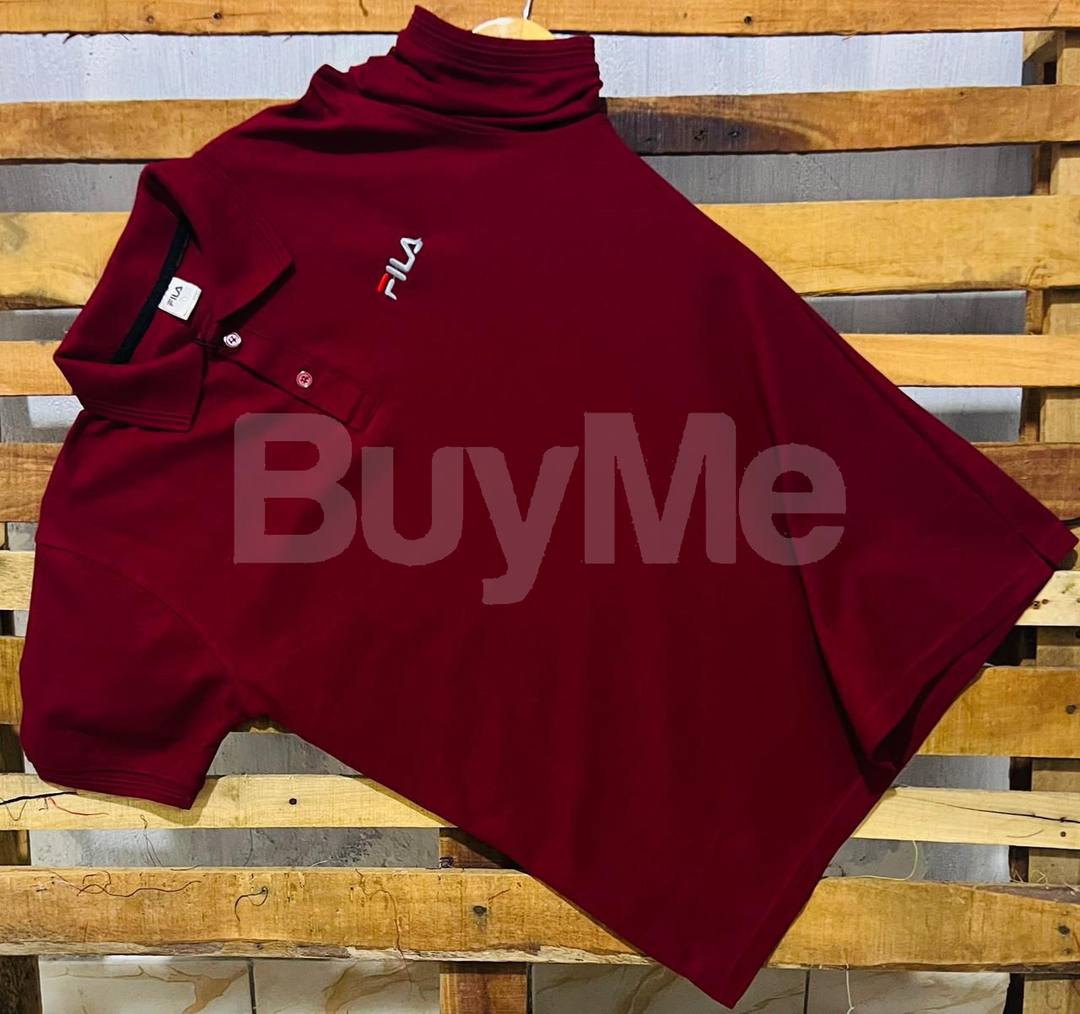 FILA COLLAR TSHIRTS - MAROON