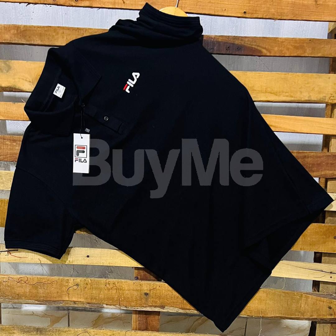 FILA COLLAR TSHIRTS - BLACK