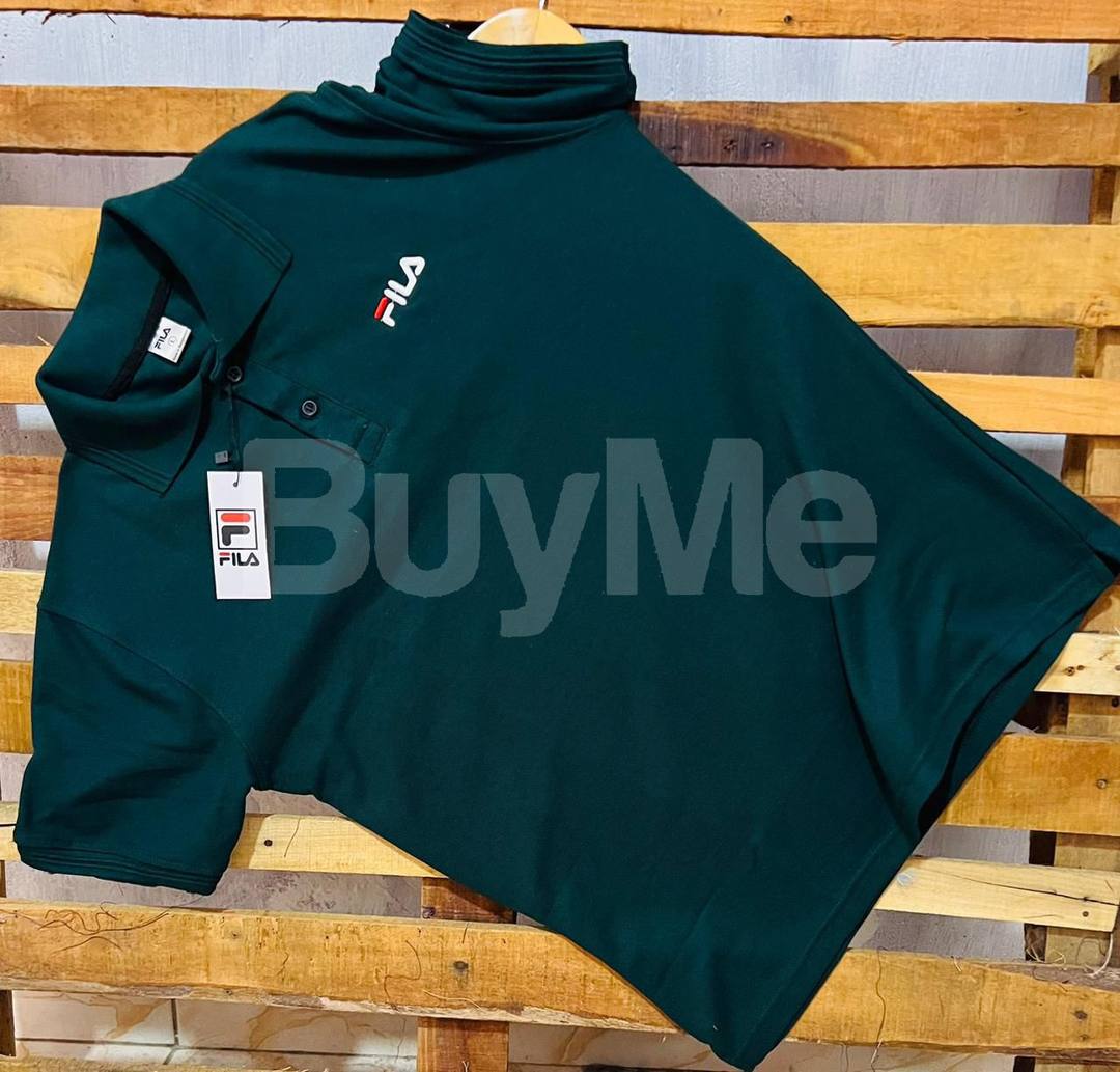 FILA COLLAR TSHIRTS - DARK GREEN