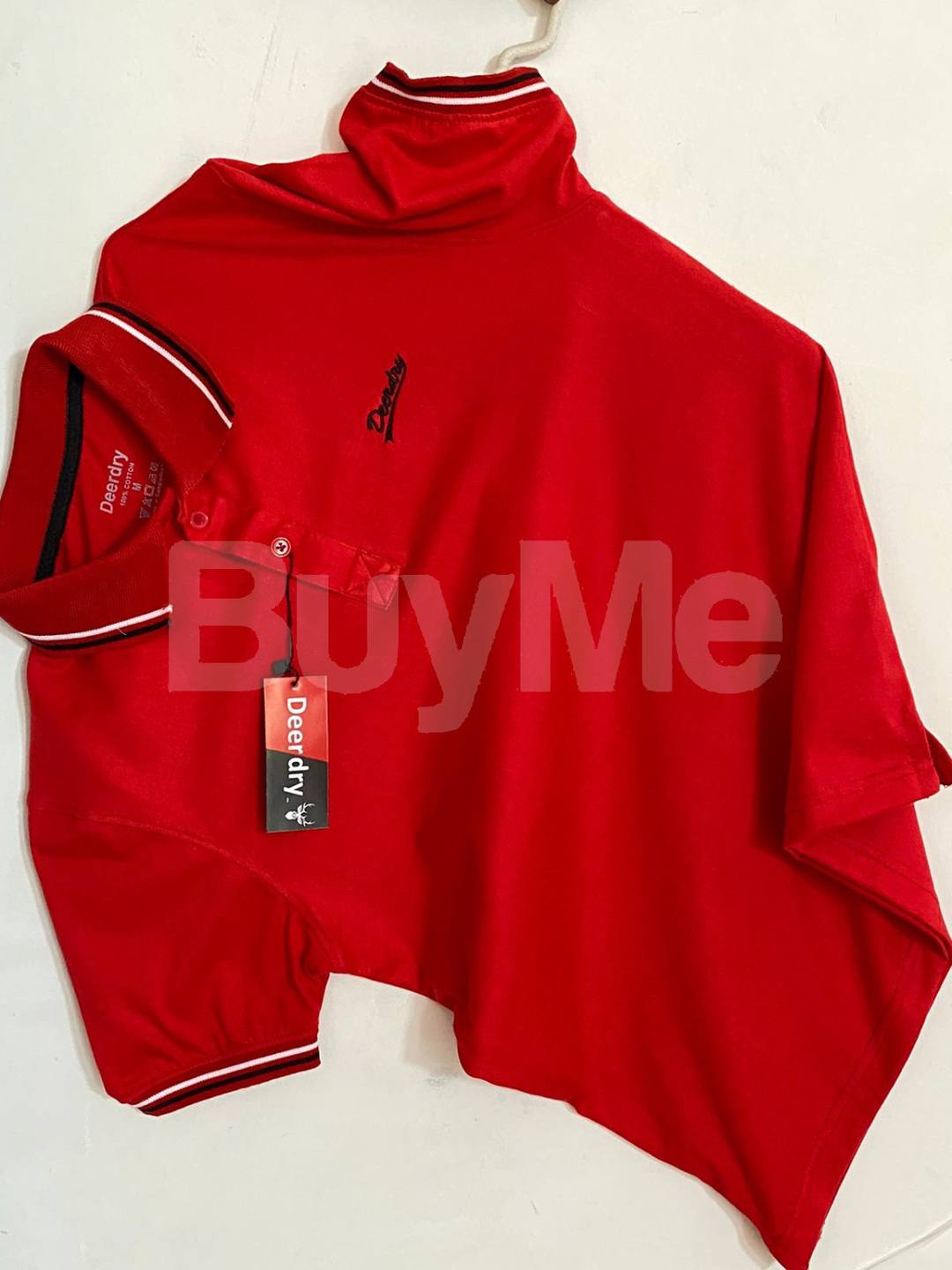 DEERDRY BRAND. COLLAR T-SHIRTS - RED