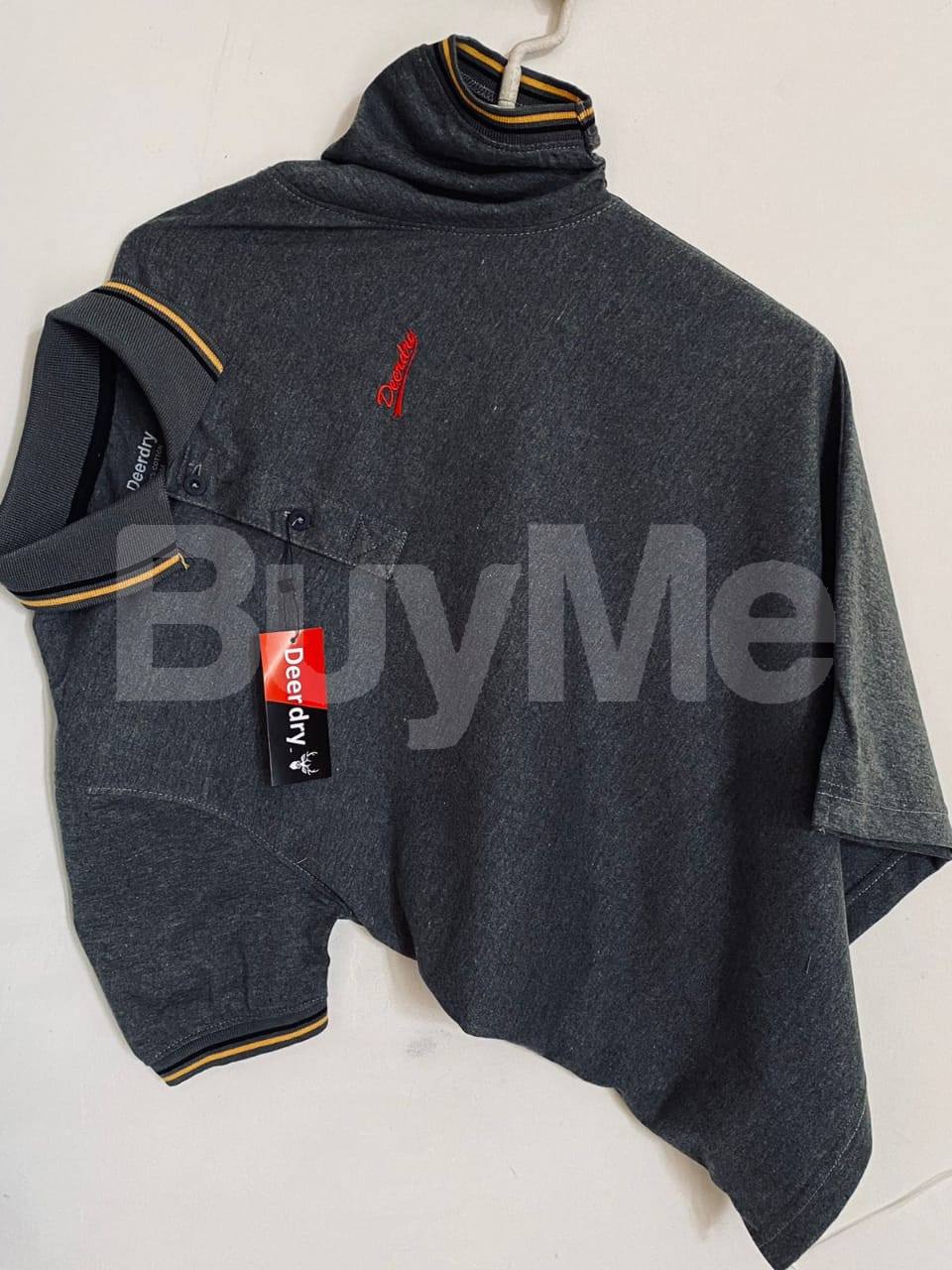 DEERDRY BRAND. COLLAR T-SHIRTS - GREY