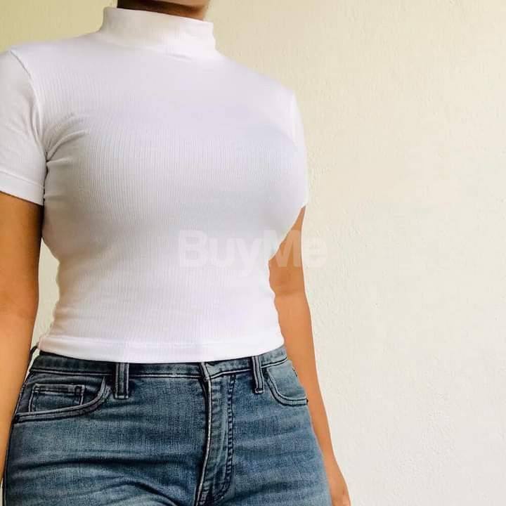 RIB CROPTOP - WHITE