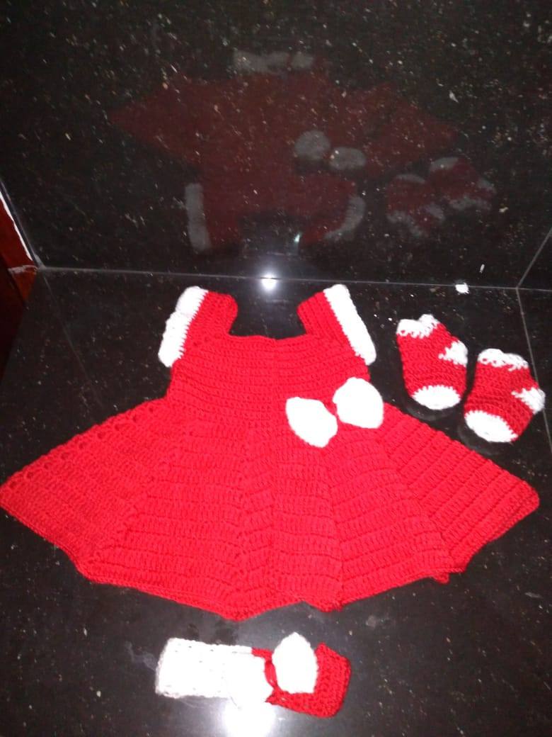 CUTE RED DRESS FOR BABIES
